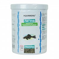 Корм AQUAMENU Лагуна 250мл, универсальный гранулированный корм для донных рыб