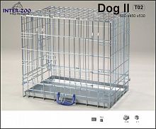 Клетка InterZoo T-02 Dog 2 ZINC (600х450х530 мм), для собак, прут цинк