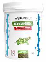 Корм AQUAMENU Террамикс 600 мл., для водных черепах в виде плавающих гранул и гаммаруса NEW
