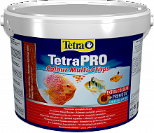 Корм Tetra TetraPRO Colour Multi-Crisps 10 л, чипсы премиум для усиления окраски всех видов тропических рыб