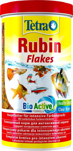 Корм Tetra Rubin Flakes 1000 мл, хлопья для всех видов рыб, для усиления окраса  фото 3