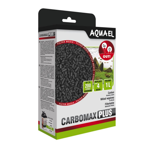 Наполнитель для аквариумных фильтров AQUAEL CARBOMAX PLUS (1 л) уголь