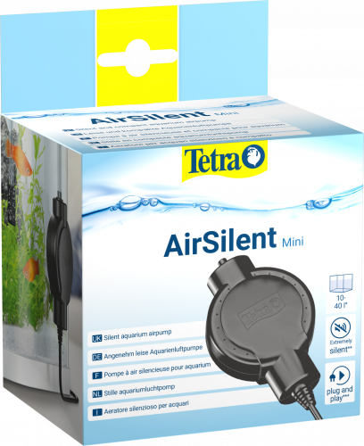 Компрессор Tetra AirSilent Mini для аквариума 10 - 40 л (21 л/ч, 1,6 Вт, 1 канал, нерегулируемый)
