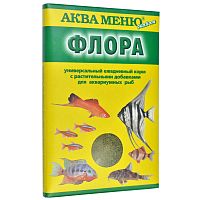Корм ежедневный АКВА МЕНЮ Флора 30 г, с растительными добавками для рыб