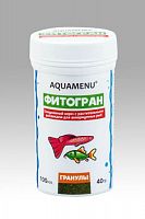 Корм с растительными добавками AQUAMENU Фитогран 100 мл, гранулы для мелких и средних аквариумных рыб