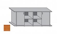 Подставка AquaPlus 160 (1610*460*710) с двумя дверками ДСП по краям, ольха, в коробке , ПВХ