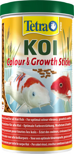 Корм для карпов Кои Tetra Pond Koi Colour & Growth Sticks 1 л, палочки для прудовых рыб от 15 см фото 3