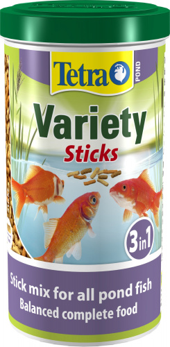 Корм Tetra Pond Variety Sticks 1 л, смесь из 3-х видов палочек для всех видов прудовых рыб