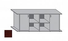 Подставка AquaPlus 160 (1610*460*710) с двумя дверками ДСП по краям, махагон, в коробке , ПВХ
