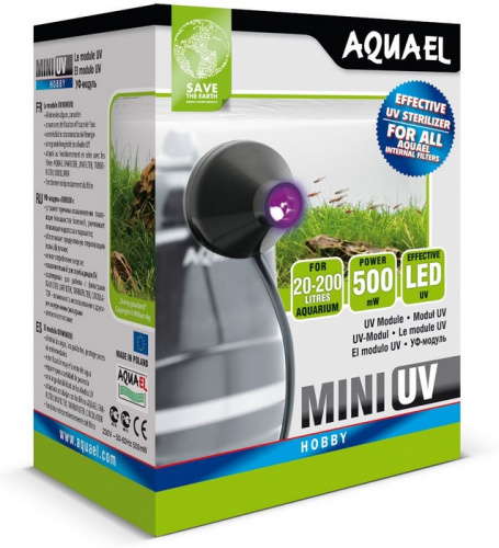 Стерилизатор AQUAEL MINI UV LED 0.5 Вт,  для внутренних фильтровa AQUAEL и для VERSAMAX MINI