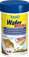 Корм Tetra Wafer Mini Mix 100 мл, смесь пластинок для мелких донных рыб и  ракообразных, с креветкой и спирулиной