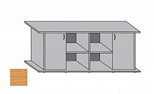 Подставка AquaPlus 160 (1610*460*710) с двумя дверками ДСП по краям, дуб, в коробке , ПВХ