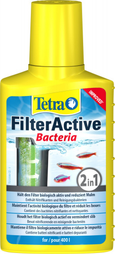 Средство Tetra FilterActive 100 мл, с живыми бактериями для поддержания биологической активности в аквариуме