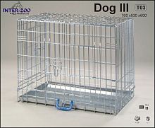 Клетка InterZoo T-03 Dog 3 ZINC (760х530х600 мм), для собак, прут цинк