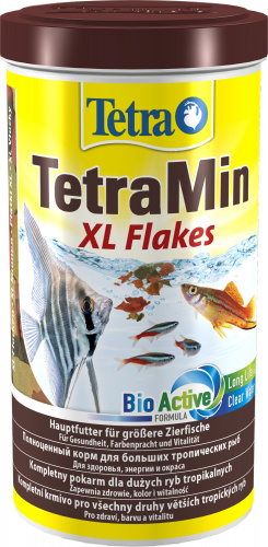 Корм Tetra TetraMin Flakes XL 1000 мл, хлопья для всех видов крупных рыб