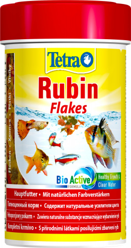 Корм Tetra Rubin Flakes 100 мл, хлопья для усиления окраса рыб  фото 3