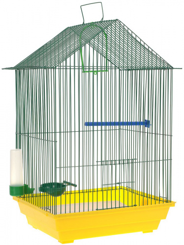 Клетка Зоомарк для птиц большая полукруглая домик комплект, 35х28х55см (430)