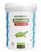 Корм AQUAMENU Террамикс 250 мл., для водных черепах в виде плавающих гранул и гаммаруса NEW