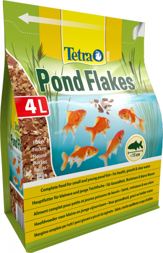 Корм для прудовых рыб Tetra Pond Flakes 4 л, хлопья 