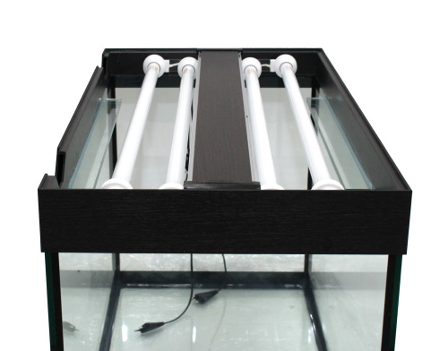 Аквариум AquaPlus PRO 170 венге (84х46х56 см) стекло 8 мм, прямоугольный, 166 л., с лампами Т8 4х25 Вт, аквар. коврик фото 6