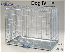 Клетка InterZoo T-04 Dog 4 ZINC (910х600х710 мм), для собак, прут цинк