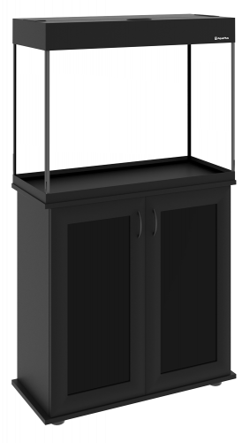 Аквариум AquaPlus LUX П100 черная (71х31х56 см) стекло 6 мм,  прямоугольный, 92 л., с лампами Т8 2х18 Вт, аквар. коврик фото 8