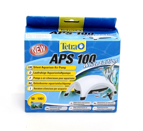 Детальная картинка Компрессор Tetra APS 100 для аквариума 50 - 100 л (100 л/ч, 2.5 Вт, 1 канал, регулируемый), белый фото 3