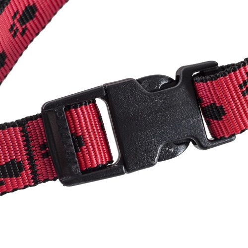 Детальная картинка Ошейник RichPet Лапки 20 мм ( обхват шеи 33-60 см), красный фото 2