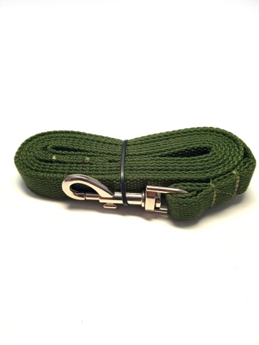 Детальная картинка Поводок брезентовый RichPet Green Dog 20 мм (Карабин №23) Длина 250 см фото 2