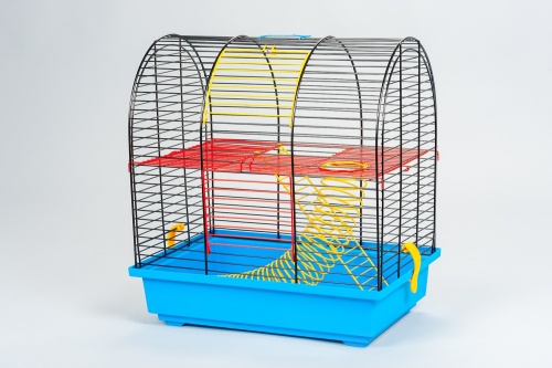 Детальная картинка Клетка InterZoo  G-006 GRIMM II COLOR (360х240х380мм), для грызунов, прут цветной фото 2