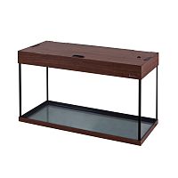 Картинка анонса Аквариум AquaPlus LUX П120 орех (81х36х49 см) стекло 6 мм, прямоугольный, 105 л., с лампами Т8 2х18 Вт, аквар. коврик