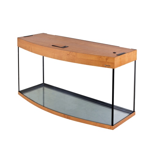 Детальная картинка Аквариум AquaPlus LUX Ф170 ольха (101х41х56 см) стекло 6/8 мм, фигурный, 161 л., с лампами Т8 2х30 Вт, аквар. коврик