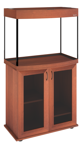 Детальная картинка Аквариум Ф-105 LUX LED (71х36х56 см) стекло 6 мм, итальянский орех, 99 л., аквар. коврик фото 2