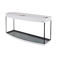 Картинка анонса Аквариум AquaPlus LUX Ф245 белое дерево (121х41х61 см) стекло 8 мм, фигурный, 213 л., с лампами Т8 2х38 Вт, аквар. коврик