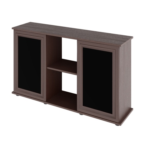 Детальная картинка Пoдставка New 120 (121*41*72) две дверки МДФ со стеклом, венге, собранная 