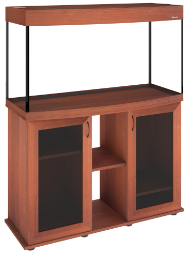 Детальная картинка Аквариум AquaPlus LUX LED Ф170 итальянский орех (101х41х56 см) стекло 6/8 мм, фигурный, 161 л., со светодиодным модулем AQUAEL LEDDY TUBE Retro Fit Sunny 1х17 W / 928 мм, аквар. коврик фото 6