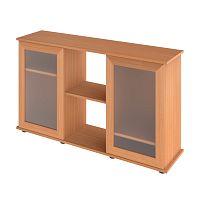 Картинка анонса Подставка AquaPlus  120 (121*41*72) две дверки МДФ со стеклом, бук, в коробке, подходит для моделей аквариумов LUX П264, LUX П288