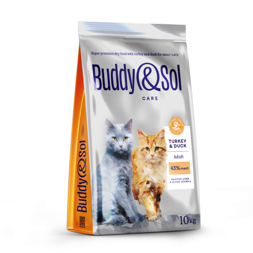 Детальная картинка Buddy&Sol CARE KITTEN  сухой корм суперпремиум-класса с индейкой и уткой для котят 10кг
