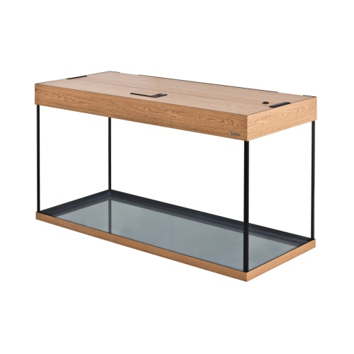 Детальная картинка Аквариум AquaPlus LUX П200 дуб (101х41х56 см) стекло 6/8 мм, прямоугольный, 181 л., с лампами Т8 2х30 Вт, аквар. коврик