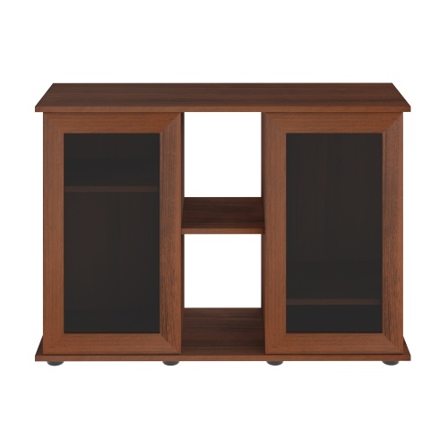 Детальная картинка Подставка AquaPlus 100 (101*41*72 см) две дверки МДФ со стеклом, орех, в коробке, подходит для модели аквариума LUX П200 фото 2