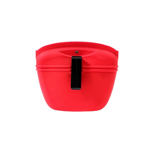 Детальная картинка Сумочка для лакомств ZooOne силиконовая с магнитным замком, размер L (КРАСНАЯ) фото 6