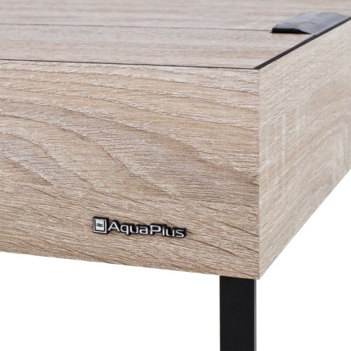 Детальная картинка Аквариум AquaPlus LUX LED П120 дуб сонома (81х36х49 см) стекло 6 мм, прямоугольный, 105 л., аквар. коврик фото 3