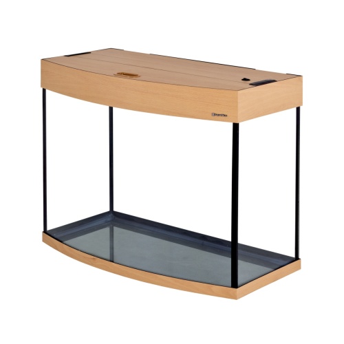 Детальная картинка Аквариум AquaPlus LUX Ф105 бук (71х36х56 см) стекло 6 мм, фигурный, 99 л., с лампами Т8 2х18 Вт, аквар. коврик
