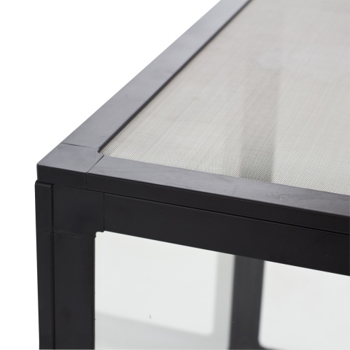 Детальная картинка Террариум профильный AquaPlus PROFI 90 (45х45х45 см) стекло: стенки 5 мм, дно 8 мм, черный фото 7