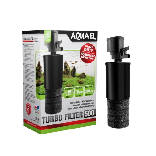 Детальная картинка Внутренний фильтр AQUAEL TURBO FILTER 500 для аквариума до 150 л (500 л/ч, 4.4 Вт) фото 3