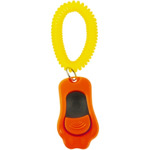 Детальная картинка Кликер трёхтоновый в форме лапки с браслетом ZooOne (КРАСНЫЙ) фото 5