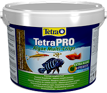 Картинка анонса Корм Tetra TetraPRO Algae Multi-Crisps 10 л, чипсы премиум для всех видов тропических рыб, со спирулиной