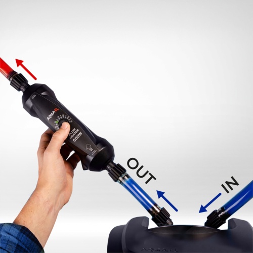 Детальная картинка Нагреватель проточный AQUAEL FLOW HEATER 500 Вт для аквариума 300 – 1000 л (пластиковый с микропроцессором) фото 5