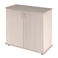 Картинка анонса Подставка AquaPlus фигурная 80 (81x36/28x72 см) две дверки ДСП, выбеленный дуб, в коробке, подходит для модели аквариума LUX Ф115