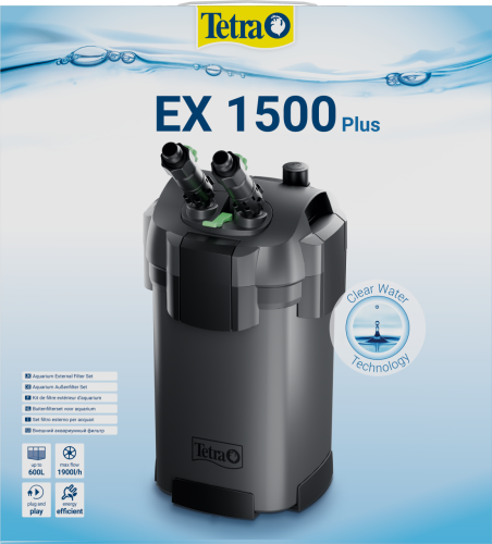 Детальная картинка Внешний фильтр Tetra EX 1500 Plus, для аквариумов 300 - 600 литров фото 2